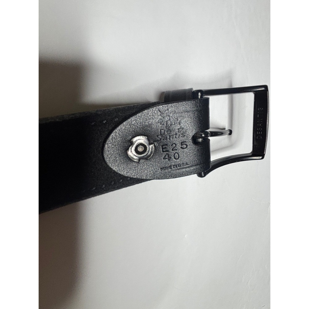 DeSantis E25 Mens Black Leather Belt Size 40 Made in USA Tactical Duty Buckle